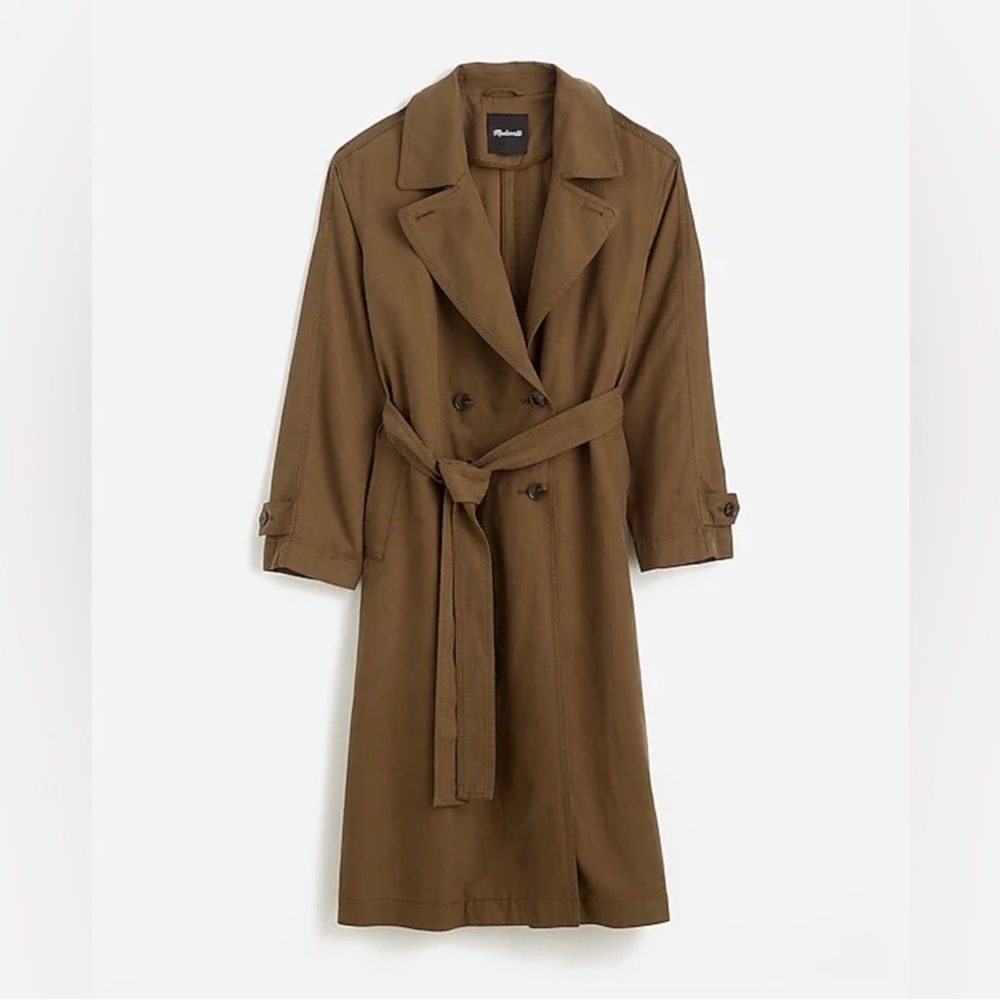 Madewell Brown Trench Coat with Belted Waist - large